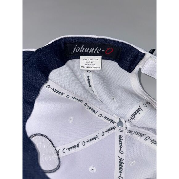 johnnie-O White Performance Hat Surfer Logo Adjustable Cap - Picture 4 of 4